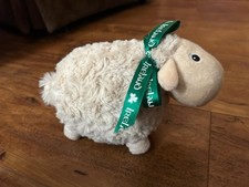 Plush Sheep Figurine with Ireland Ribbon