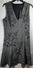 Banana Republic NWT Italian Flannel Wool Blend Lined Classic Gray Dress 10