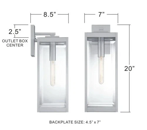 Quoizel WVR8407 Black Westover Single Light 20"H Outdoor Wall Sconce - Picture 2 of 9