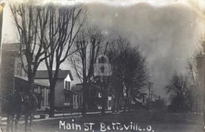 Main Street Bettsville OH Ohio 1907 RPPC Photo Postcard COPY