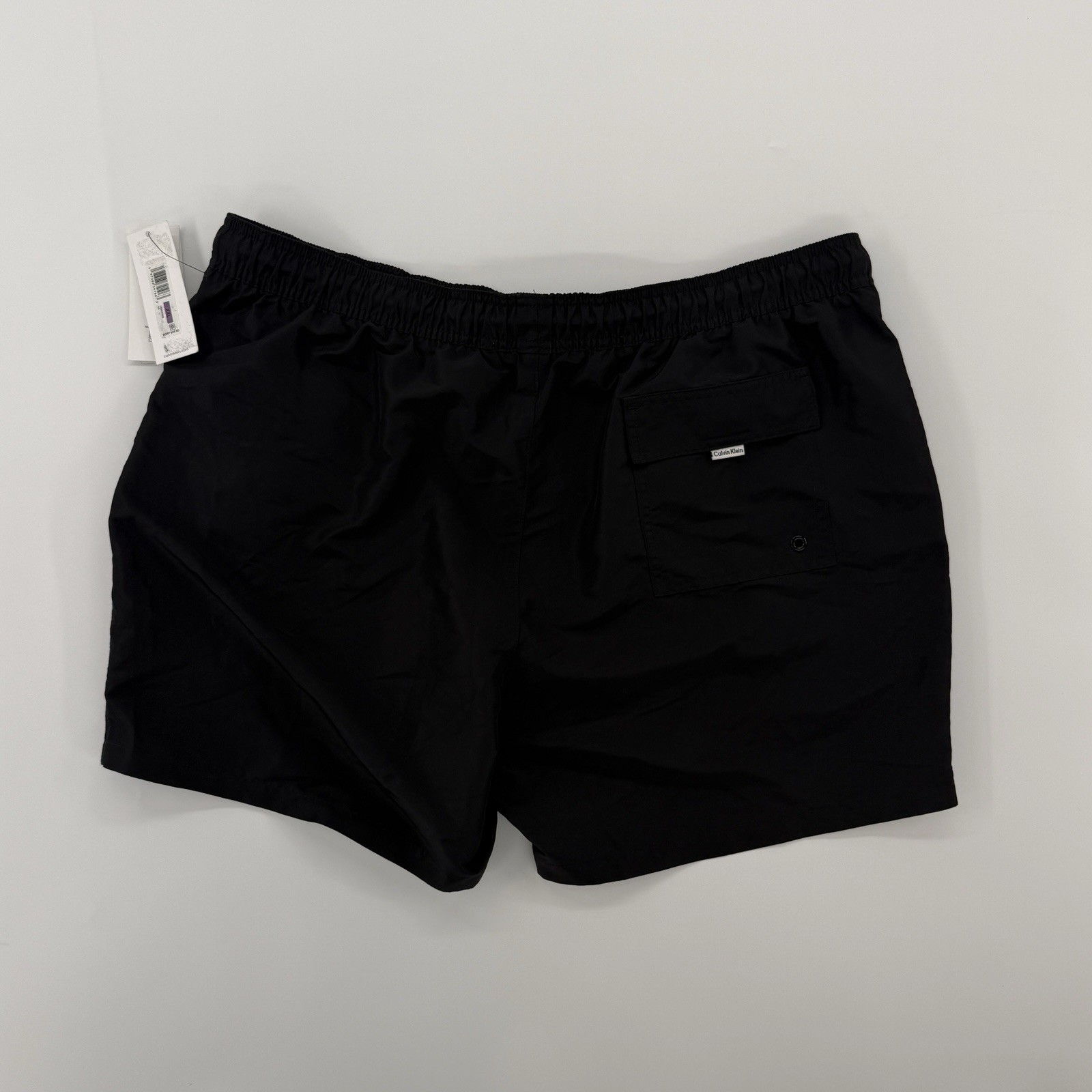 Calvin Klein Men's XXL Black Swim Trunks with Big Logo & Pockets image 4