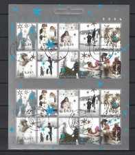 Nederland Netherlands V 2296-2305 sheet blok used Decemberzegels 2004