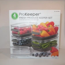 ProKeeper+ Fresh Produce Keeper set of 4 with Air-Flow Vent system