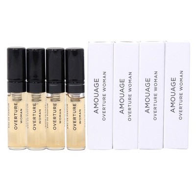 AMOUAGE OVERTURE WOMAN EDP 2.0ml .06fl oz x 4 PERFUME SPRAY SAMPLE VIALS