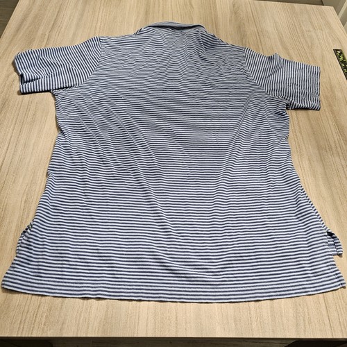 Camisa Polo Sid Mashburn Para Hombres XL Botón Informal Golf Preppy Piqué Diseñador Rayas - Imagen 2 de 6
