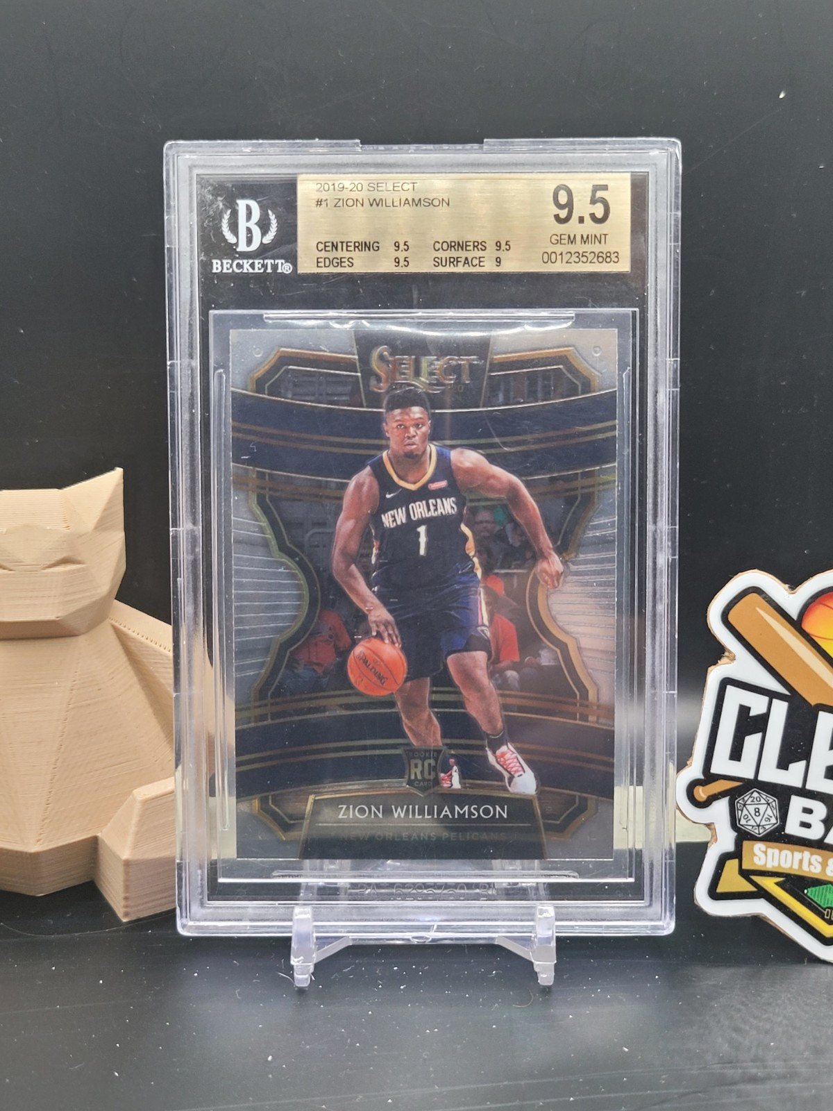 Zion Williamson 2019-20 Select Concourse Rookie BGS 9.5 #1 Pelicans RC (CBR)