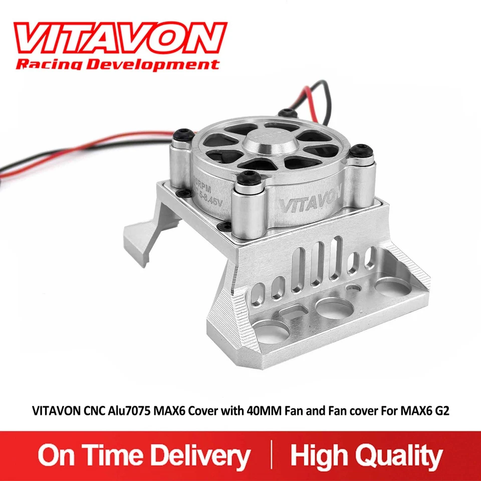 Vitavon CNC Alu7075 MAX6 ESC Cover with 40MM Fan and Fan Cover For MAX6 G2 - Image 4 of 4