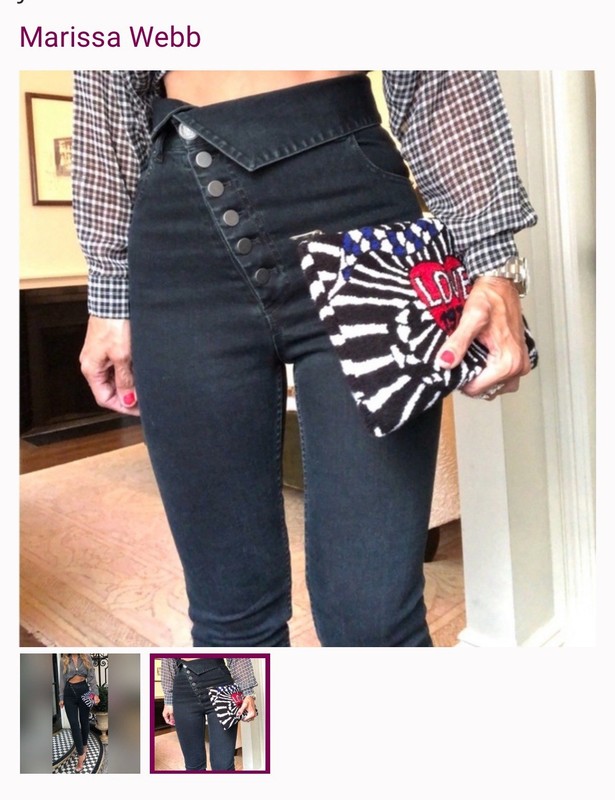 Marissa Webb Jeans  Blue Asymmetrical Button Straight Leg Indigo 23