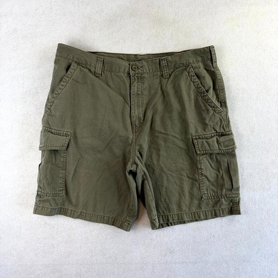 Croft & Barrow Cargo Shorts Herren Gr. 38 olivgrün Baumwolle Twill Pattentaschen