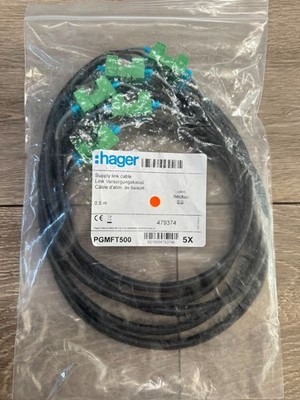 Neu Hager PGMFT500 Supply Link Kabel PVC/PVC 0,5 M Panelboard Verlängerung Menge x 5