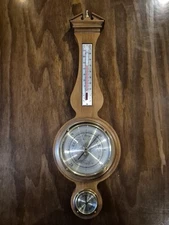 Vintage MCM Airguide Violin Barometer Fully Functional 20"