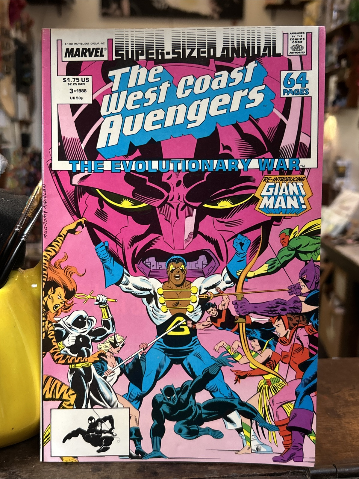 The West Coast Avengers 1988 Super Sized Annual #3 Comic book Bagged & Boarded