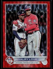 2022 Topps Update #US310 Rivalry Love Orange Rainbow Foil #/299