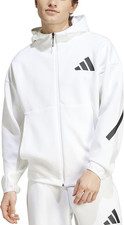 Adidas Men's Z.N.E. Full Zip Sweatshirt, White, Small