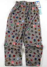 NBA All Team Logos Pre-Printed Pajama Pants Kids Medium 5/6 Grey 761476 NWT