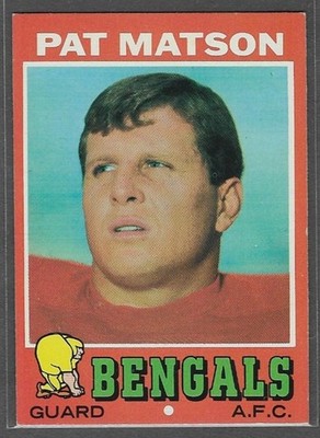 1971 Topps #72 Pat Matson (RC) (NM-NMMT) Cincinnati Bengals