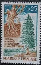 Timbre - FRANCE - Forêt de Rambouillet et Forêt Noire - Neuf ** - YT 1561 - 1968