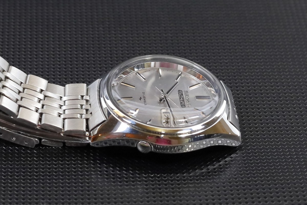 Seiko 5 Actus 7019-7060 Automatic 21J Day-Date Silver Blue Dial