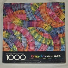 Vtg Springbok Puzzle 1000 Pc “Crayola Freeway” 1986 Hallmark Cards