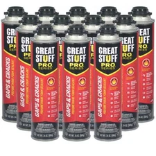Great Stuff PRO Gaps and Cracks, 24 oz Cans, Case of 12 Cans 