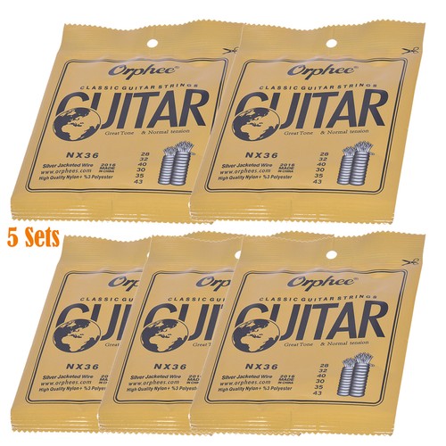 1-10 Set of 6 Orphee NX36 Nylon Classical Guitar String .028-.043 Normal Tension - Picture 9 of 10