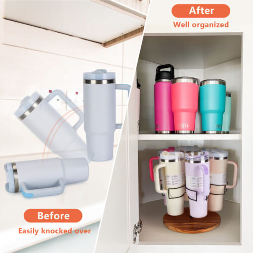 Organizador de botellas de agua giratorio 360° para portavasos Stanley 30 y 40 oz - Imagen 2 de 7