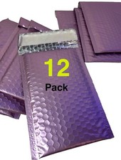 12 Purple POLY BUBBLE MAILERS SHIPPING PADDED BAGS MAILING ENVELOPES SMALL 4x7