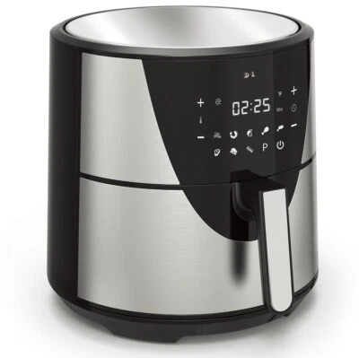 D+L XXL Heißluftfritteuse 8L Fritteuse 1700W Heißluft Grill Fritöse 57031