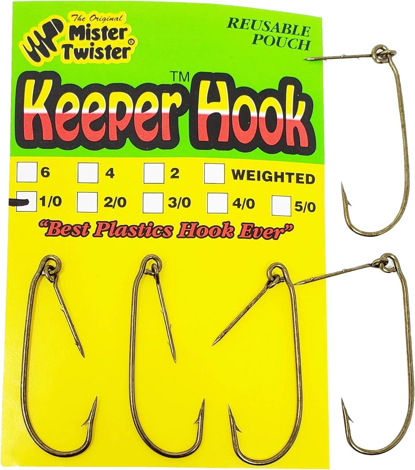 Plástico suave de agua dulce Mister Twister/Worm Hook Ganchos de Pesca