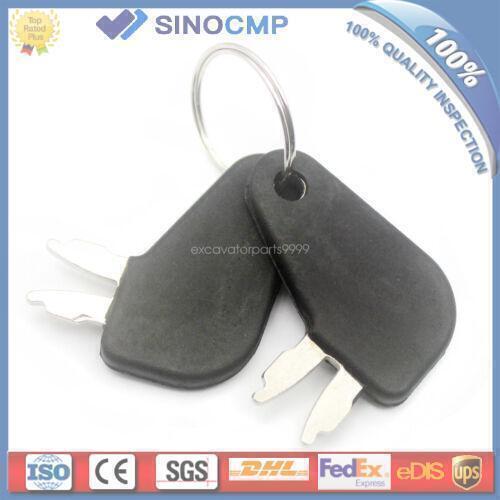 2* Double Feet Ignition Keys Fits CAT Excavator Heavy Equipment Parts 2