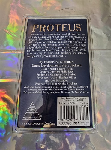 2001 Proteus dice game 1st First Edition CHESS Steve Jackson Games SJG - Read - Picture 4 of 4