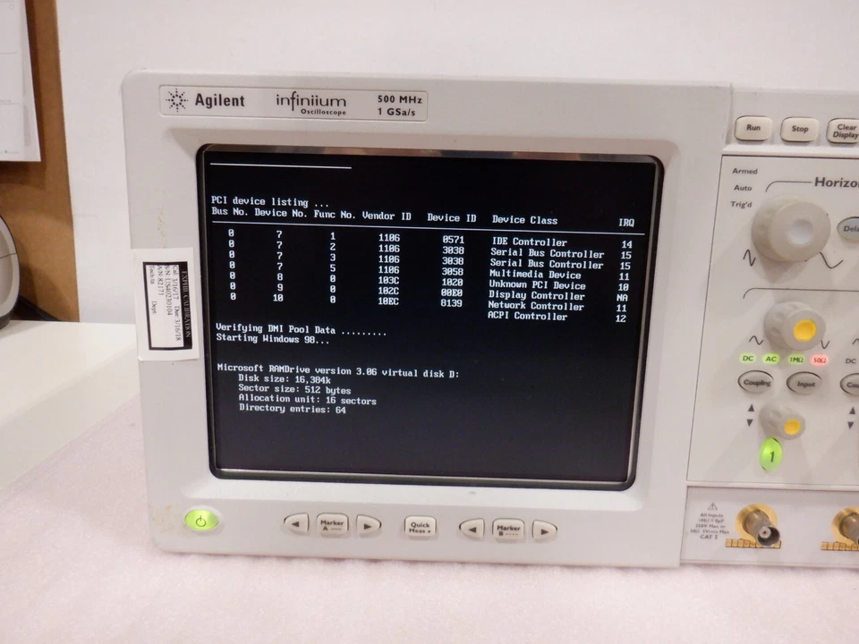 AGILENT INFINIIUM 54815A OSCILLOSCOPE - Image 3 of 4