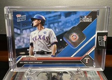 2023 World Series Champions COREY SEAGER On-Field Confetti Relic #10/49 Rangers