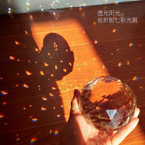 Transparent Crystal Ball Prism Window Rainbow Making Polyhedron Ball Ornaments - Picture 4 of 9