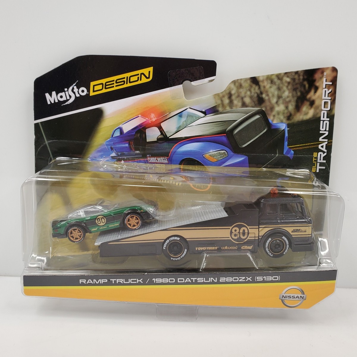 Maisto Design Elite Transport Ramp Truck & 1980 Datsun 280ZX