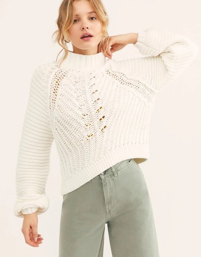 Free People Sweetheart Sweater Ivory 