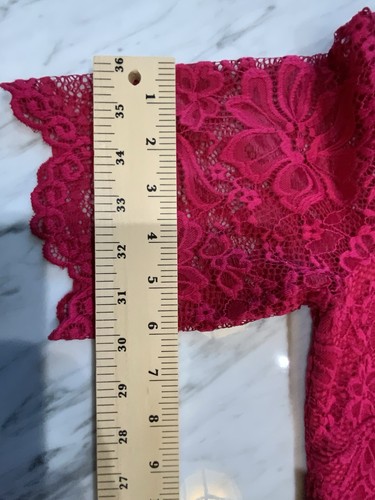 Alexia Admor Dress Size Medium Hot Pink Sleeves Lace Below Knee Zipper Cocktail - 第 11/13 張圖片