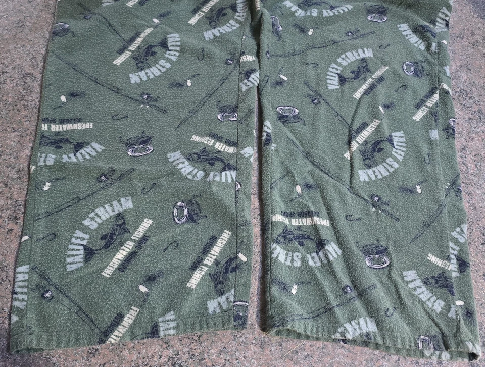 Pantalones de salón pijama para hombre Faded Glory verde oliva; talla pequeña Foto 3 de 4