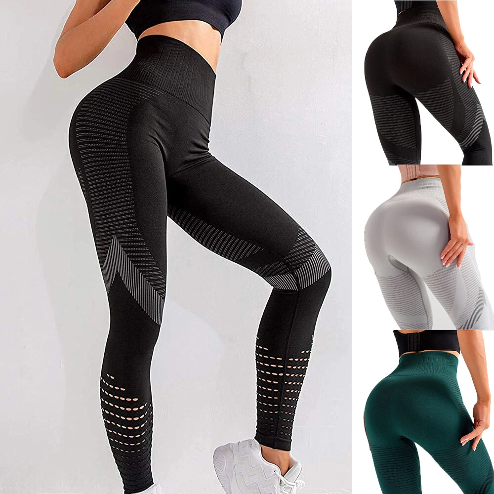 Women's Ruched Push Up Leggings Anti-Cellulite Yoga Pants Sport Booty Gym  Shaper