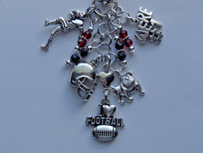 GEORGIA BULLDOGS WE ARE  1 FOOTBALL PLAYER KEYCHAIN PURSE CLIP BAG CHARM