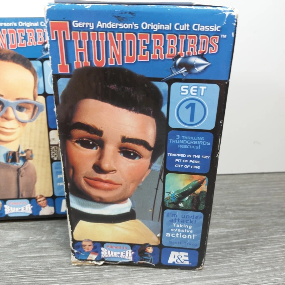 Thunderbirds Set 1-3 VHS set-Original Cult Classic-animated-sci-fi Tested  - Image 4 of 4