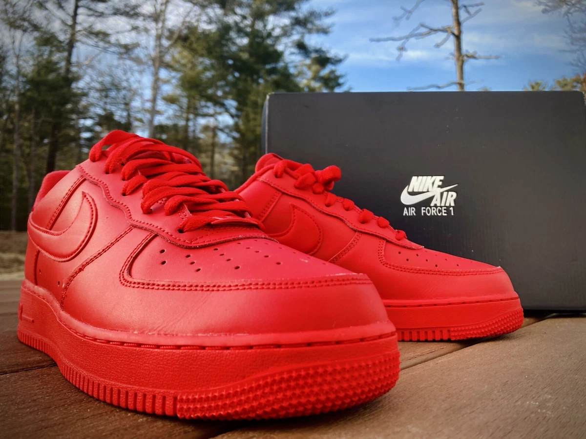 Nike Air Force 1 Low '07 LV8 University Red Men’s Size 12.5 - “Triple Red”