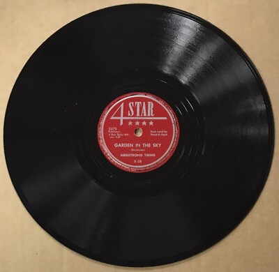 Armstrong Twins Patsy Bluegrass 78 Single 4 Star EX Rot 10'' 78 RPM