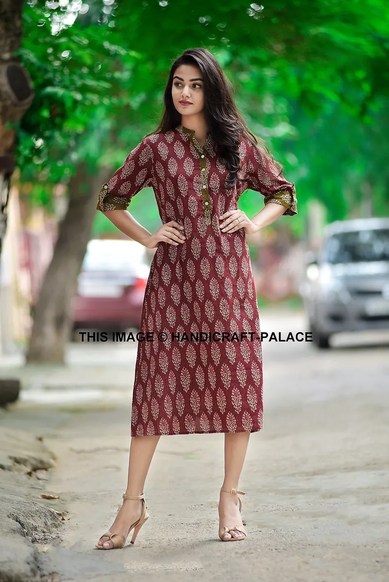 Fancy Kurti for Ladies with Pocket | Latest Designer Cotton Kurti Long