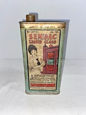 Antique 1900's Indiana Standard Oil Company Semdac Liquid Gloss 7" Can