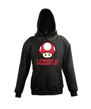 Youth Designz Kids Hoodie I Need a Power Up Pullover Print Gaming Toad Mario