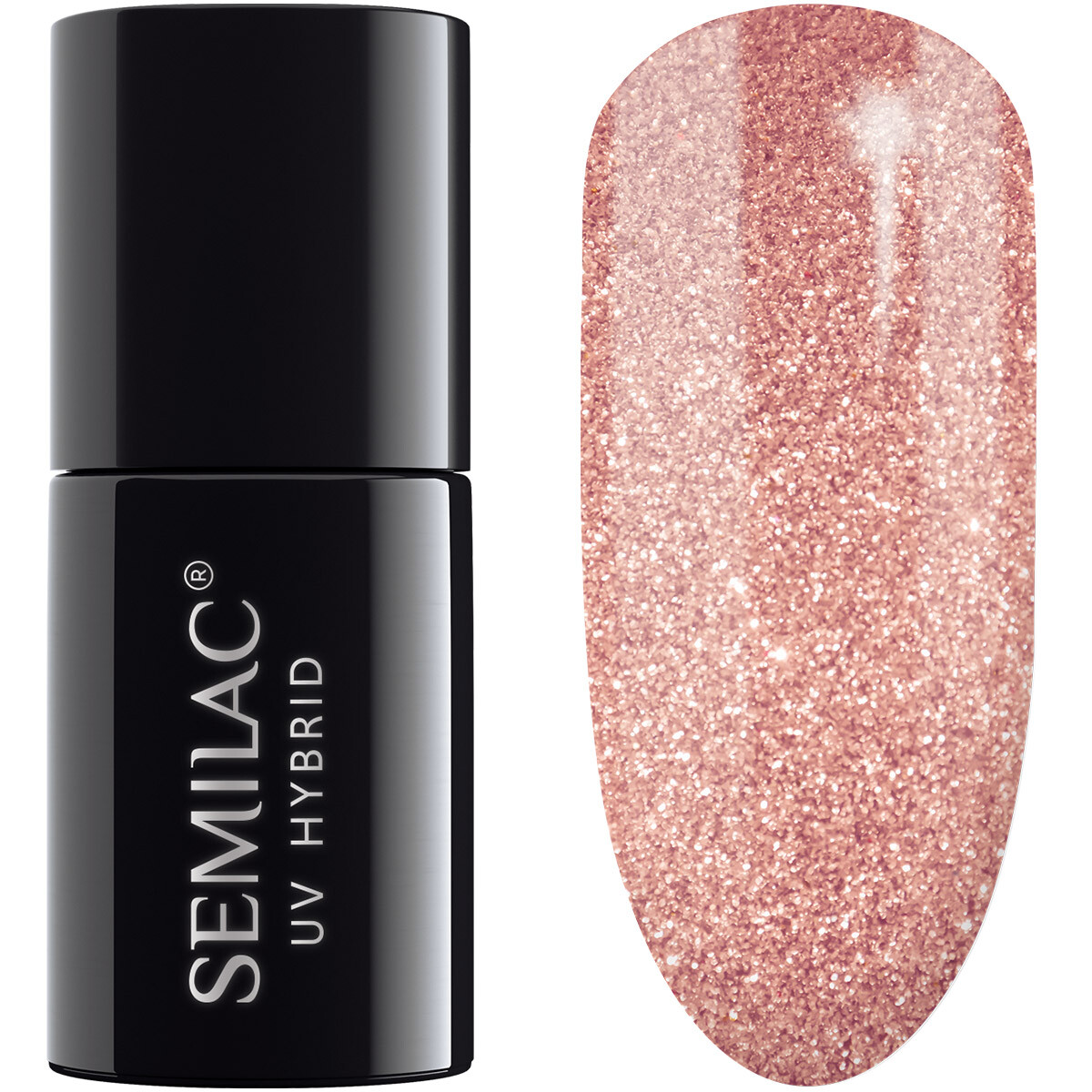 Semilac 094 Pink Gold UV Hybrid Nail Polish Color 7ml