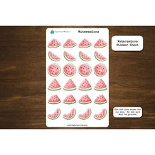 Watermelons Sticker Sheet | Planner and Journal Stickers | Decoration Stickers