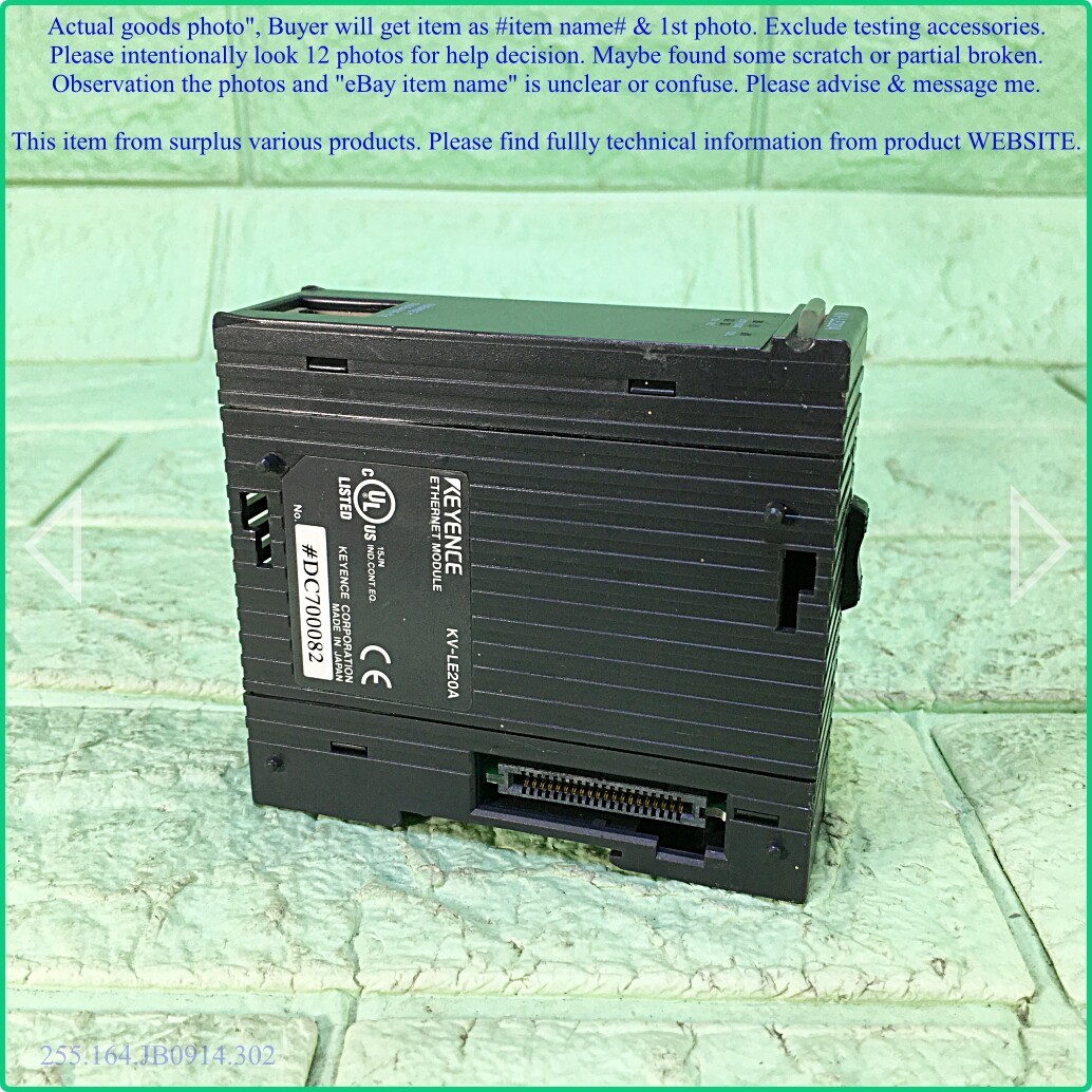 KEYENCE KV-LE20A, PLC ETHERNET Module as photo, sn:0082, lφo