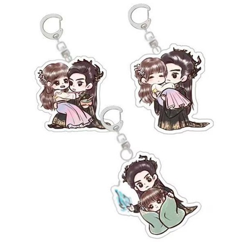3pcs Anime Love Between Fairy and Devil 苍兰诀 Wang Hedi Yu Shuxin Acrylic Keychain - Picture 2 of 3